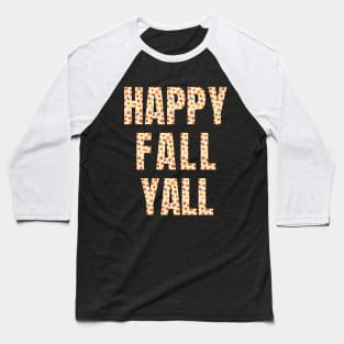 Happy Fall Y'all Cute Kawaii Autumn Design Baseball T-Shirt